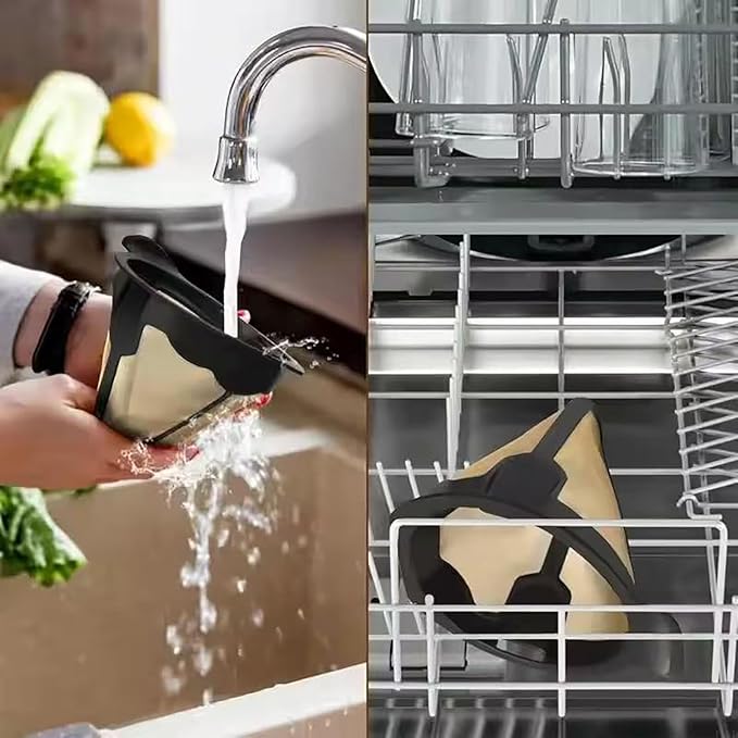 Replacement Parts Cone Reusable Coffee Permanent Filters Compatible with Ninja CM300, CP300, CP307, Coffee & Most Single-Serve Machines (BPA-Free, Easy Clean)