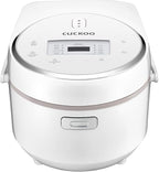 CUCKOO CR-0810F | 8-Cup (Uncooked) Micom Rice Cooker | 9 Menu Options: White Rice, Cake, Soup & More, Nonstick Inner Pot, Designed in Korea | White