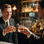 Personalized Whiskey Glasses Gifts for Men, Monogrammed Engraved A-Z 10.6 oz Rocks Glass Customized Gift, Unique Christmas Birthday Gifts for Men Him Dad Husband Brother Son (M)