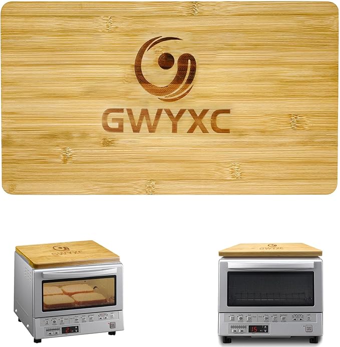 Bamboo Cutting Board Compatible for Panasonic NB-G110P FlashXpress Toaster Oven, with Non-Slip Silicone Feet& Built-in Handle, Space-Saving Design for Toaster Oven Accessories
