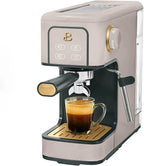 Beautiful 20-Bar Slim Espresso Machine | Single & Double Shot Programmable Brewing, Compact 4.7-in Width, Stainless Cup Warmer, Auto Shut-Off, 50 oz Tank (Porcini Taupe)