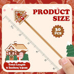 30 Pcs Christmas Drink Stirrers Xmas Stir Stick Holiday Coffee Swizzle Stick Reusable Plastic Hot Cocoa Bar Chocolate Decoration Cocktail Mixer(Gingerbread House,Novel Color)