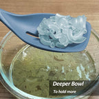 2 Pack Large Silicone Cooking Spoon, Non-Stick Slotted and Solid Spoon set with Deep Bolw- Measurement Mark for Mixing, Serving, Scooping, Scraping, Heat Resistant Kitchen Utensils, Starry Blue