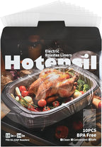 Electric Roaster Liners & Slow Cooker Liners, 10 Count 34 x 18 Inch Universal Fit for 16-22 Quart Roasters, Mess-Free Cooking, Disposable Oven Liners for Easy Cleanup, Cooking Bag