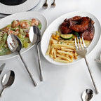 Flatware Serving Set Silverware Set Stainless Steel Cutlery Set Bamboo Pattern Mirror Finished 65 Pieces Party Event Use Wedding Housewarming Gift Service for 12