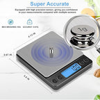 SKEAP Gram Scale 0.01g Accuracy, Food Scales Kitchen Digital Weight Grams & OZ, Jewelry Scale, High Accuracy Gram Scale, Digital Scale with Charging,Batteries and USB Cable Included