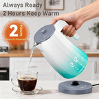 Electric Kettle with 5-Temperature Control,1.25L Cordless,Penguin Shape Design,1200W with Keep Warm and Auto Shut-Off,Perfect for Tea,Coffee & Kitchen(Blue Gradient)