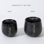 Large Marble Whiskey Glasses, Bourbon Gifts for Men, Old Fashioned Bourbon Drinking Glass Freezable, Christmas, Anniversary, Birthday Gifts (Black plus)