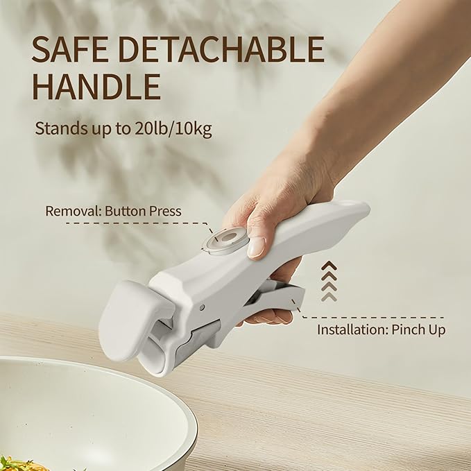 21PCS Pots and Pans Set Ceramic, Pots and Pans Set Non Stick, Removable Handle, Stackable, Nonstick Cookware Set, Non Stick for Cooking