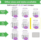 CUSINIUM Powdered Sugar Shaker Duster - With Handle - Cinnamon Shaker For Coffee Bar - Fine Mesh Dredge - 6 ounce, pack of 2 | Style: Fine