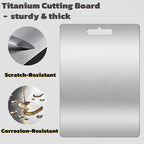 Titanium Cutting Board Pure Cutting Board for Kitchen Food-Grade Chopping Board for Meat, Vegetables & Fruits, Suitable For Kitchen & Outdoor Camping