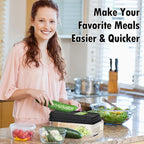 12-in-1 Vegetable Chopper, Kitchen Gadgets with 7 Blades, Veggie, Food, Onion Chopper, Cucumber Slicer, Versatile Mandoline, Includes Egg Separator & Finger Guard, Green