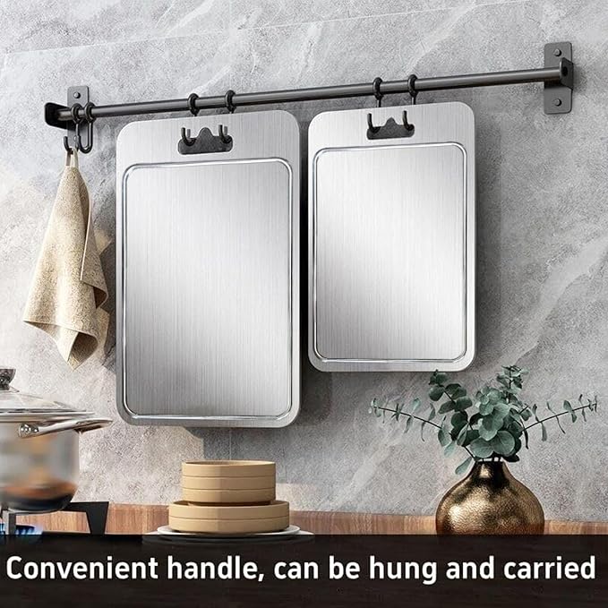 Titanium Cutting Board for Kitchen with Juice Groove， Dishwasher Safe Chopping Boards， Bpa-Free Chopping Board,for Home Counter Outdoor Camping Housewarming Gifts for Women(14.2inx9.8in)