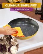 Nuwave Lux 13-Piece Premium Cookware Collection, Healthy G10 Duralon Blue Ceramic Nonstick, Ultra Durable, PFAS-Free, Lightweight & Works on All Cooktops