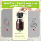 Upgraded 3-in-1 Electric Mason Jar Vacuum Sealer Kit for Mason Jars, Food Savers & Containers | Food Preservation System for Kitchen | Ideal for Canning Jams, Pickles, Dry Foods, Grains & Leftovers