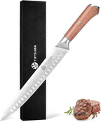 YOTSUBA Kitchen Knife Set with Block, High Carbon Stainless Steel Sharp Knife, with Gift Box (10 inch Slice Knife)