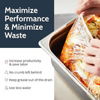 PanSaver Low Temperature Liners for Easy Clean Up - Disposable Buffet Pan Liners, Ovenable up to 220F - Clear (Third Pan - Medium & Deep | 19 x 14 IN)