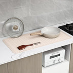 Silicone Dish Drying Mat for Multiple Usage,Easy clean,Eco-friendly,Heat-resistant Silicone Mat for Kitchen Counter or Sink,Refrigerator or Drawer Liner Tapioca 5XL 36inches x 18inches