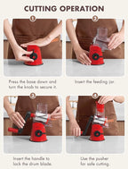 GDL Rotary Cheese Grater, Upgraded 5-in-1 Cheese Grater Hand Crank, Multi-purpose Cheese Shredder with Handle, Vegetable Slicer Cutter Ice Shaver for Potato, Carrot, Nuts, Chocolate