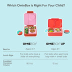 Omie OmieBox UP bento Box for Kids | Insulated Lunch Box | Leak Proof Vacuum Insulated Thermal Food jar | Cooler ice Pack | 2 Compartments (Cherry Pink)
