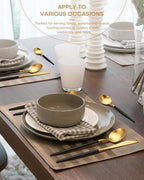 Black and Gold Silverware Set,Ollex 30-Piece Matte Silverware Set for 6 with Knives Forks Spoons Flatware Set Food-Grade Stainless Utensils Duty Modern Tableware Cutlery Set,Dishwasher Safe