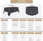 Fitable 10 Pack Rectangle Tablecloths: Stain Resistant Wrinkle Free Circle Table Clothes, Washable Reusable Polyester Table Covers for Wedding Party Birthday Banquet Reception(Black, 70x120 Inch)