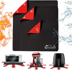 3 Pack Heat Resistant Mats for Countertop – Heat Pad Protector & Appliance Sliders for Kitchen – Cut to fit, Compatible with Ninja, Cuisinart, KitchenAid, Keurig & More
