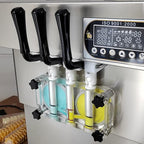 Kolice ETL Commercial 3 flavors soft ice cream machine,gelato yogurt ice cream machine-2+1 mixed flavors,upper tanks refrigerated,countertop,auto counting,auto washing