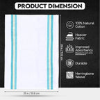 Premium Kitchen Towel (28”x20”, 6 Pack) 100% Cotton Dish Towels Cloths Large Hand Towels Tea Towels for Kitchen with Hanging Loop, Reusable Cleaning Cloths, Fast Dry Lint Free Linen | Assorted Colors