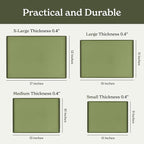 SMIRLY Plastic Cutting Board Set with Holder 4 Pieces, Non-Slip Dishwasher Safe Chopping Boards for Kitchen, Green