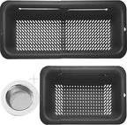 LASSHSWA Collapsible Colander and Strainer for Kitchen, Over the Sink Strainer Basket for Kitchen, Fruit Pasta Food Strainer Expandable Plastic Colander with A Sink Drain Strainer Stainless Steel