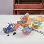 Selamica Ceramic Mini Bowl Set, 4 oz Dipping Bowls for Snack Side Dishes Condiment, Set of 6, Assorted Colors