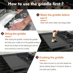 UPGRADED WB31X24738 Griddle Replacement for ge Appliance Gas Range Part,WB31X24998 Cast Iron Griddle Plate,9.5 ×19.5 inch Food Grade Nonstick Griddle