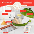 YUTANN Enameled Cast Iron Dutch Oven, 5 QT Nonstick Dutch Oven, Titanium Nonstick Coating, Ideal for Bread Baking/Braising/Roasting, Oven, Gas Stove and Stovetop Safe, Safe Material & Easy to Clean