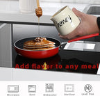 ONTUBE Honey Jar with Dipper and Lid, Ceramic Honey Pot 12oz, Beige