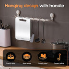 Saliva Titanium Cutting Boards for Kitchen, Cutting Board Double Sided Food Grade, Dishwasher Safe, No Blunt Knife, Chopping Boards with Handle for Meat, Fruit & Vegetable (12x9in)