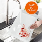 Serving Tray Platter, 4 Pack Food Tray for Veggie Fruit Snack Dessert Cookie Cheese, Food Trays for Party Supplies Display, Plastic Platters for Serving Food, Large White Trays, BPA Free