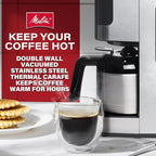 Melitta Aroma Tocco Thermal Drip Coffee Maker, 8-Cup, Programmable with Automatic Shut-Off, Pause & Serve, Stainless Steel Carafe with 5-Pack Coffee Filters
