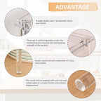 Acrylic Cabinet Organizer Shelf Set of 2, Clear Kitchen Counter Shelves Spice Rack, Pantry Kitchen Storage, Stackable, Expandable, Moisture Resistant