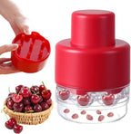 Cherry Pitter Tool, Remove 7 Stones One Time,Creative Cherry Seed Remover Fruit Seed Remover,Multi-Function Cherry Pitter Tool Pit Remover Tool for Kitchen, Cake Shop, Fruit Salad