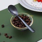 Black Demitasse Espresso Spoons, 5.5'' Mini Coffee Spoons, Set of 6, Stainless Steel, Dishwasher Safe