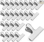 24 Pack Bag Clips, Heavy Duty Chip Clips, Stainless Steel Chip Bag Clip,for Kitchen and Office to Seal Coffee Bags, Paper Sheets, Metal Clip Air Tight Seal-3 Inches(Silver)
