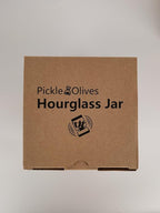 Pickle Jar with Strainer Flip for Pickle Juice Separator from Wet and Dry, Upgrade Food-grade ABS Lid and BPA Free Hourglass Pickle Jar for Airtight Food Storage, Haze Blue