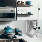 CHULUX Slim Espresso Machine with Milk Frother Steam Wand, 20 Bar Professional Italian Pump Espresso Coffee Machine for Home Cappuccino & Latte Maker, Silver