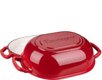 Enameled Cast Iron Sourdough Bread Oven, Dutch Oven, Loaf Cast Iron Bread Pan for Homemade Bread Baking, Meatloaf Pan with Lid, 7QT, Red