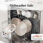 Redchef Ceramic Cookware Set, Removable Handle Pots and Pans Non-Stick, Rv Cookware Set, Non-Toxic Pots and Pans Set No PFAS, PTFE, PFOA, Detachable Pots and Pans, Dishwasher & Oven Safe (Pink)