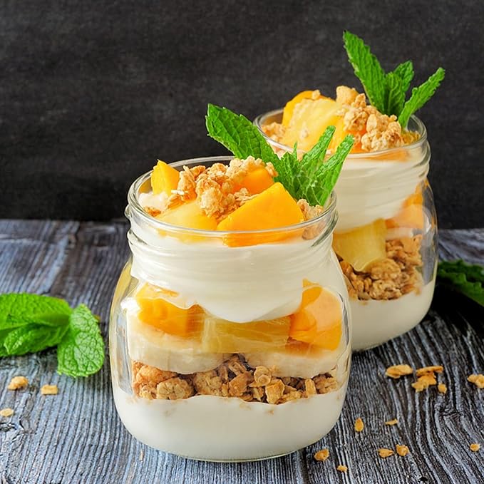 10 oz Mason Jars, 24 Pack 300ml Glass Canning Jars with Regular Mouth Lids, Glass Jars Storage Containers for Overnight Oats, Jam, Jelly, Honey, Beans, Spice, Wedding Party Favors, Shower Favors