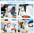 Spiralizer slicer & Mandoline Slicer for kitchen, Adjustable Thickness.Veggie Slicer, vegetable slicer, Potatoes chopping, Veggie Dicer, Zucchini, Faster Kitchen Slicer for Meal Prep(Black)