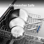 DELUXE Hybrid Ceramic Nonstick 10-Inch Fry Pan with Tempered Glass Lid, Skillet with Stay-Cool Handles, Dishwasher&Oven Safe, PFOA Free Compatible with All Cooktops