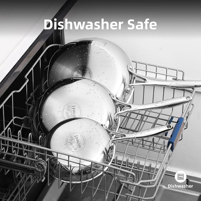 DELUXE Hybrid Ceramic Nonstick 10-Inch Fry Pan with Tempered Glass Lid, Skillet with Stay-Cool Handles, Dishwasher&Oven Safe, PFOA Free Compatible with All Cooktops